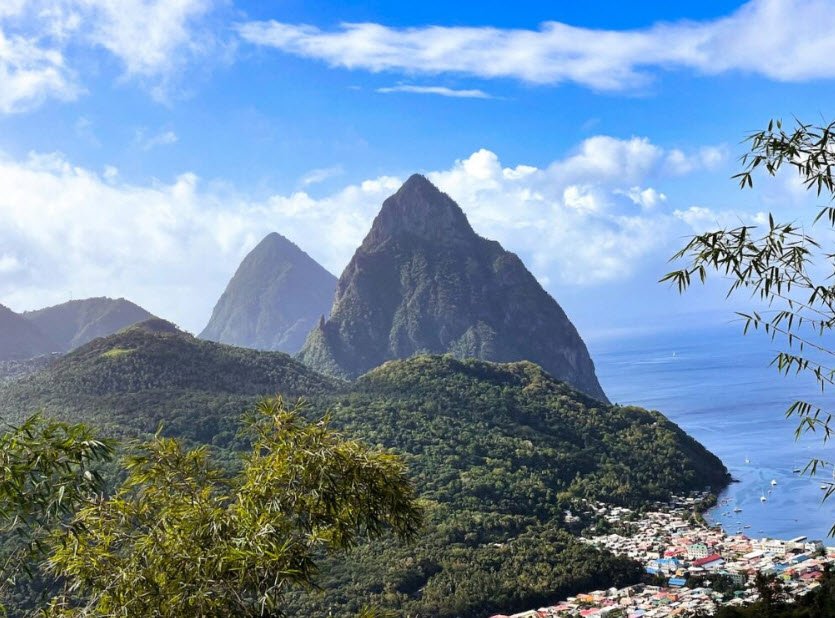 The Pitons (Gros Piton &amp; Petit Piton), Near Soufrière, southwest coast, Saint Lucia